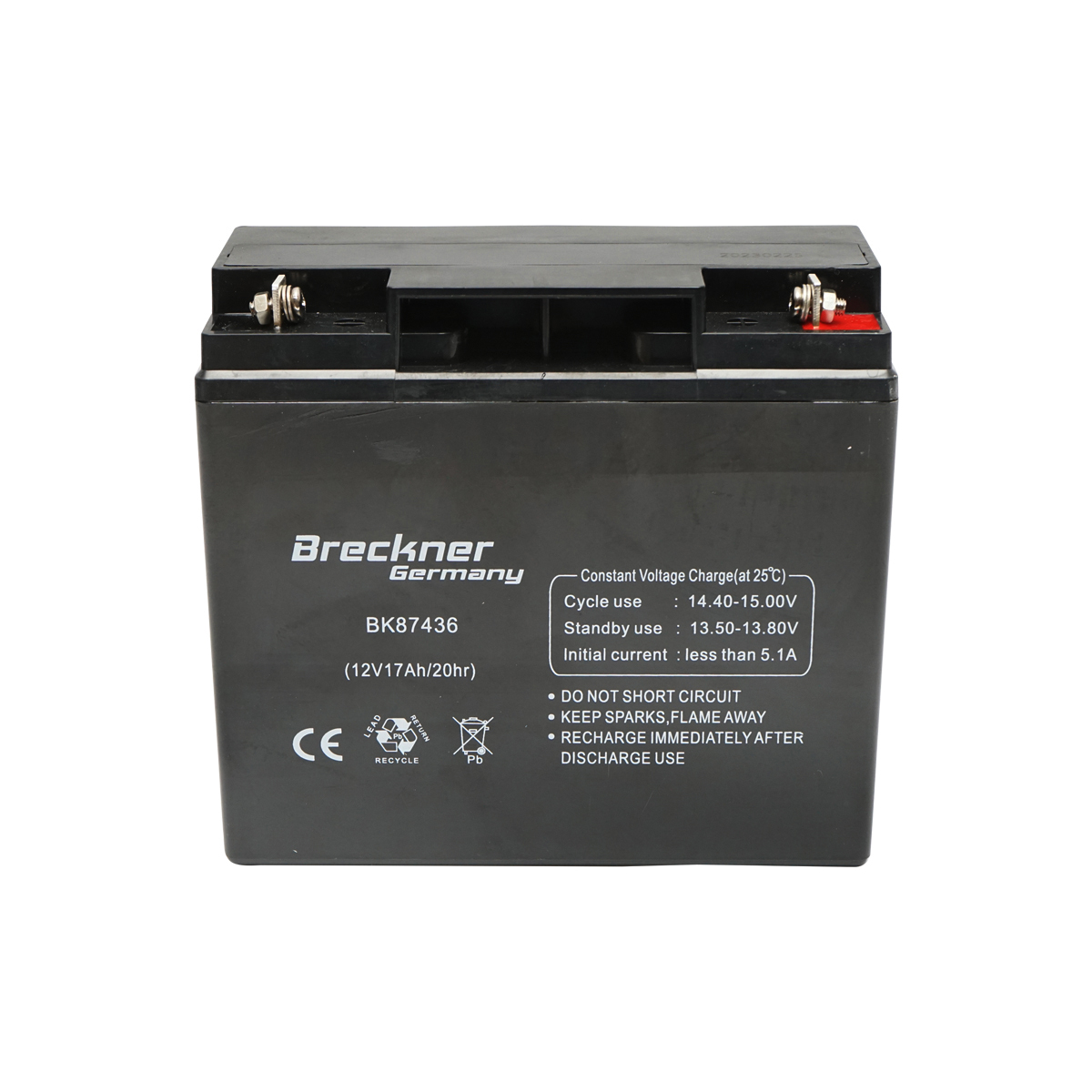 Baterie plumb acid 12V, 17Ah 20HR SLA pentru gard electric 180x75x165mm Breckner Germany
