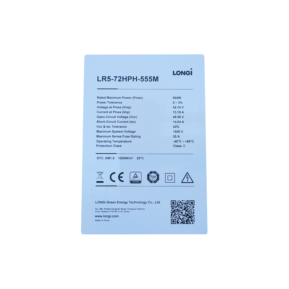 Panou solar 555W LONGi LR5-72HPH-555M fotovoltaic monocristalin 2278x1134x35mm – imagine 3