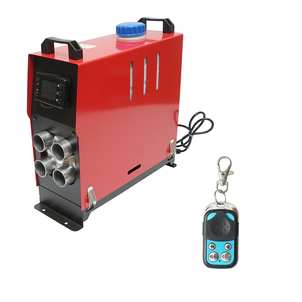 Sirocou, incalzitor stationar portabil 12-24/220V, 5KW, display LCD, cu telecomanda si bujie Kyocera Breckner Germany