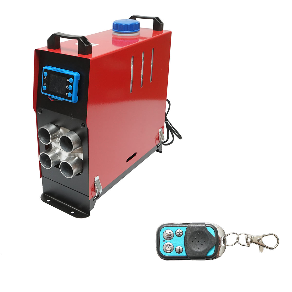 Sirocou, incalzitor stationar portabil 12V, 5KW, display LCD, cu telecomanda, bluetooth si bujie Kyocera Breckner Germany