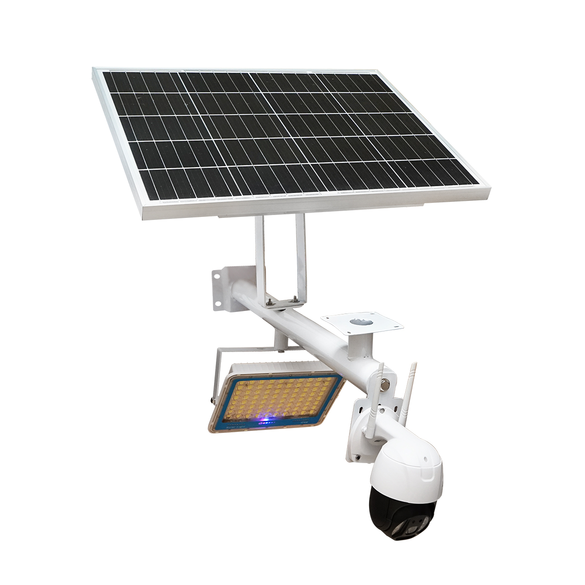 Camera de supraveghere cu proiector LED 300W, baterie, panou solar 60W si telecomanda Breckner Germany – imagine 4