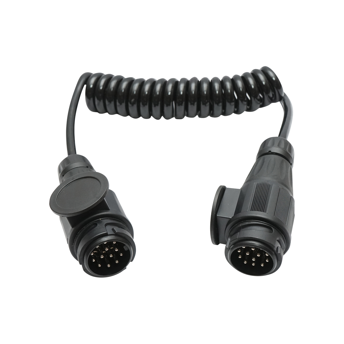 Cablu spiralat remorca 2.2m cu 2 fise tata 13 pini, 8 fire Breckner Germany