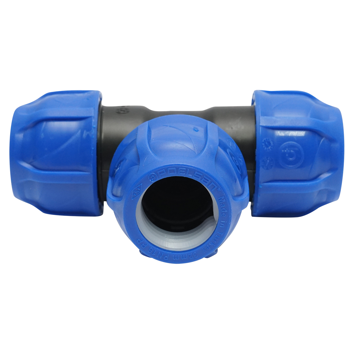 Teu compresiune egal D32x32x32mm max 16bar pentru sisteme irigatie PEHD – imagine 2