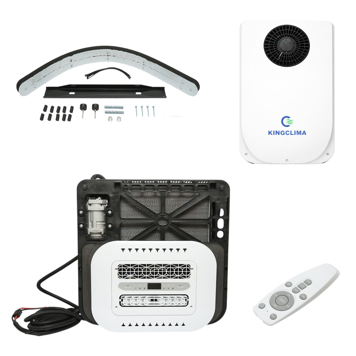 Clima stationara utilaje industriale AC universala 12V, 2200W, 7600BTU cu telecomanda
