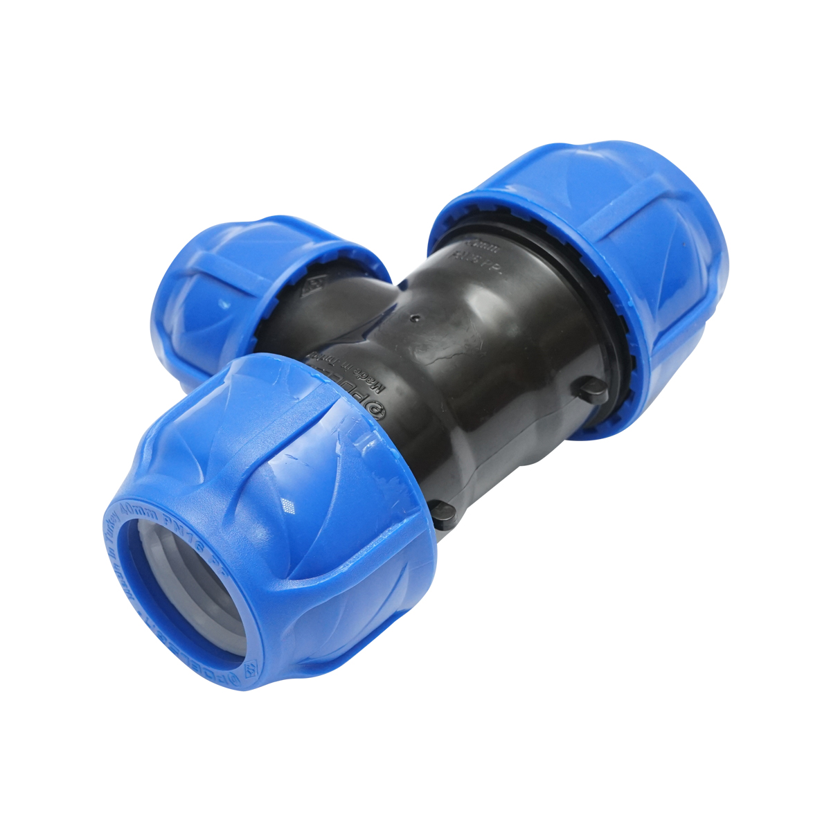 Teu reductie compresiune D40x32x40mm, PN16 pentru sisteme de irigatii – imagine 3
