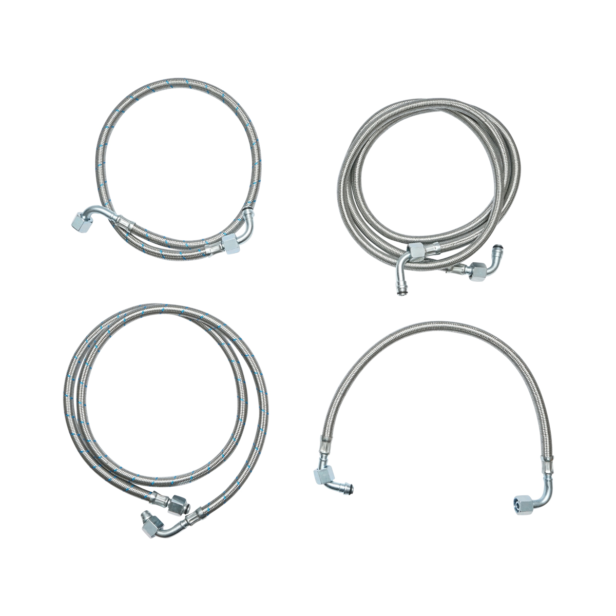 Set 4 furtune hidraulice troliu pentru Tractor Forestier cu lungime de 500/800/1300/1800mm
