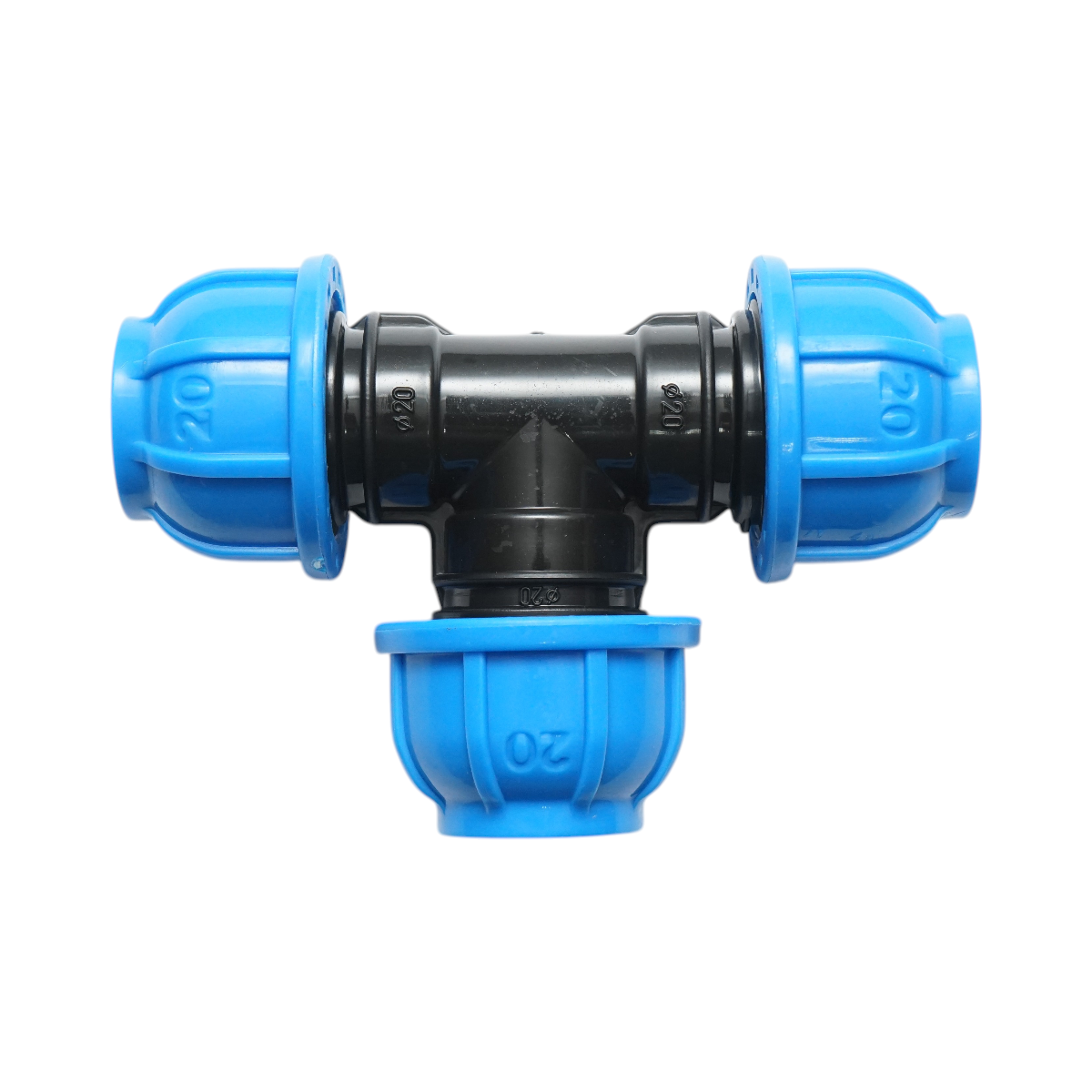Teu compresiune egal 20x20x20mm PN16 pentru sisteme de irigatii