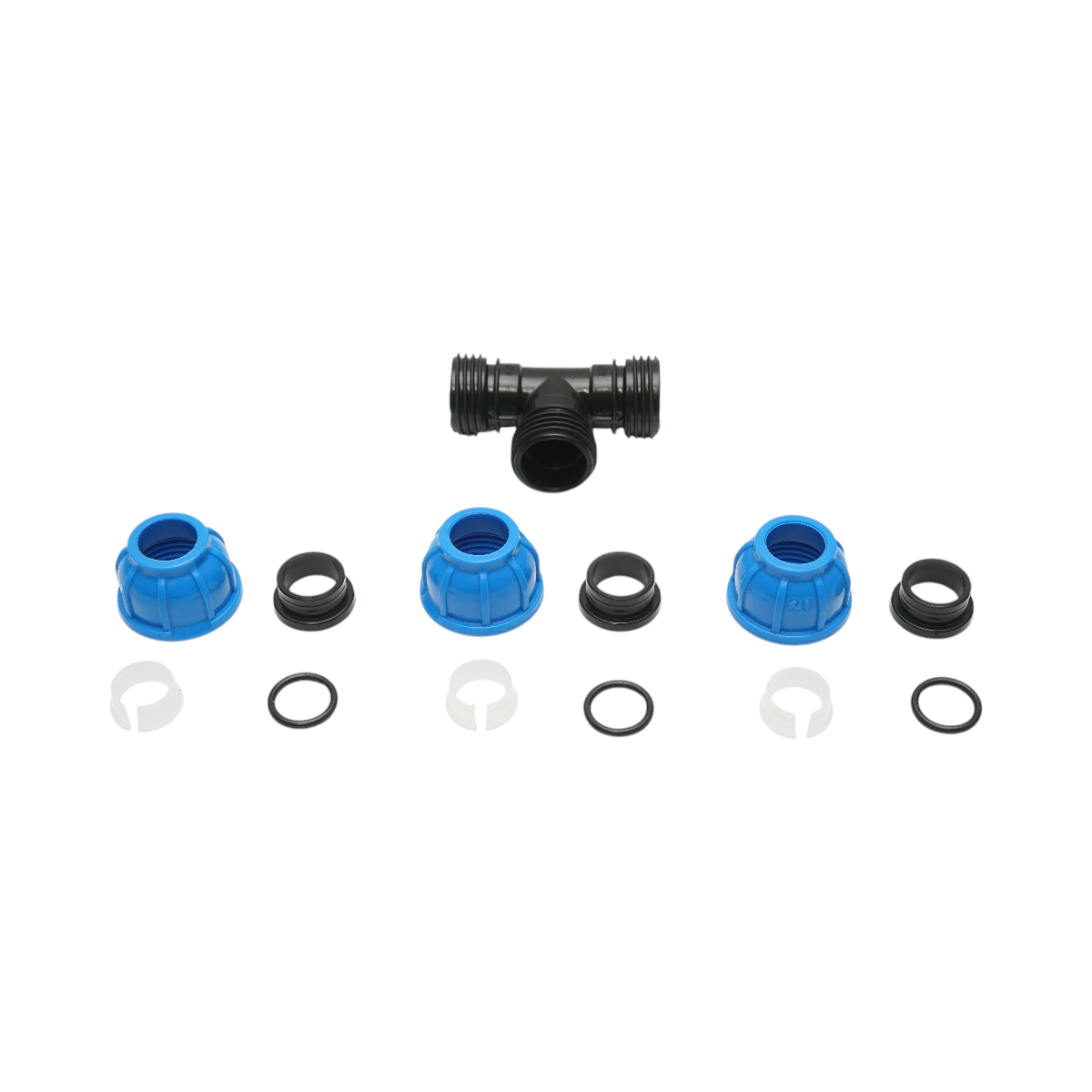 Teu compresiune egal 20x20x20mm PN16 pentru sisteme de irigatii – imagine 2