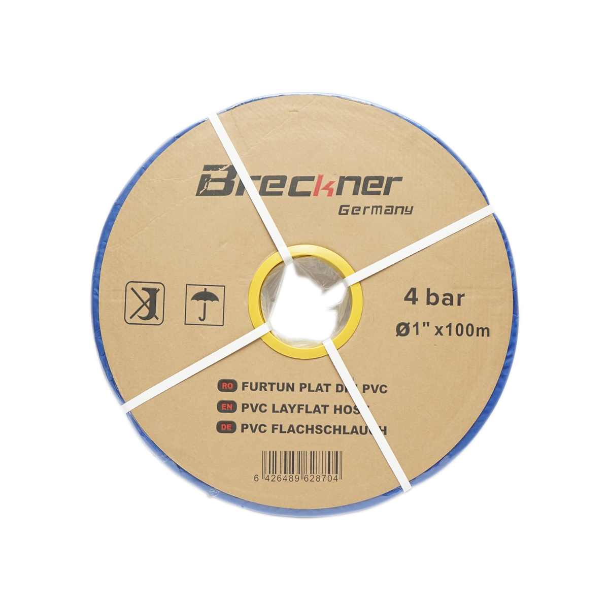 Furtun plat apa pentru irigat din PVC 1 toll lungime 100m, PN4 Breckner Germany – imagine 2