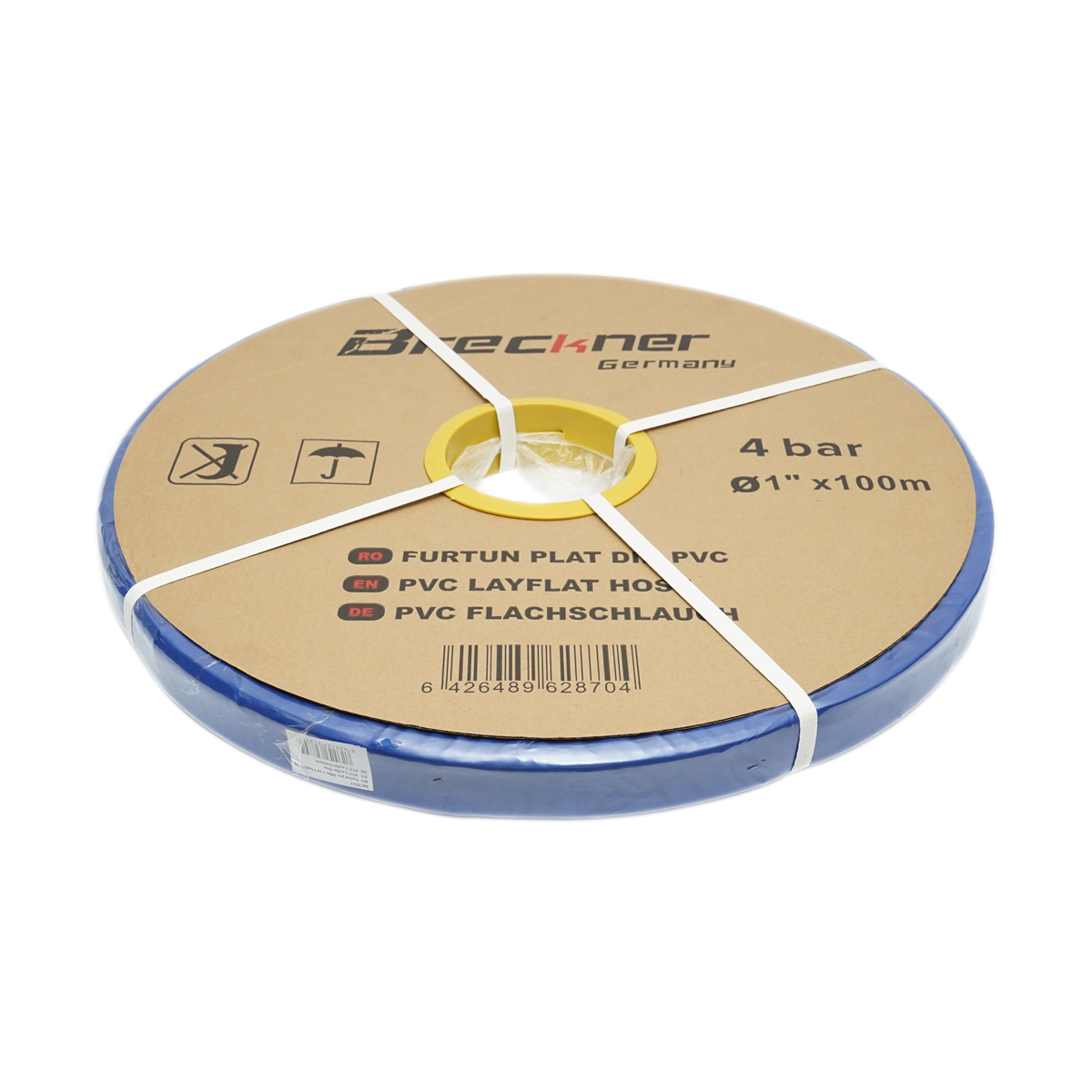 Furtun plat apa pentru irigat din PVC 1 toll lungime 100m, PN4 Breckner Germany – imagine 3