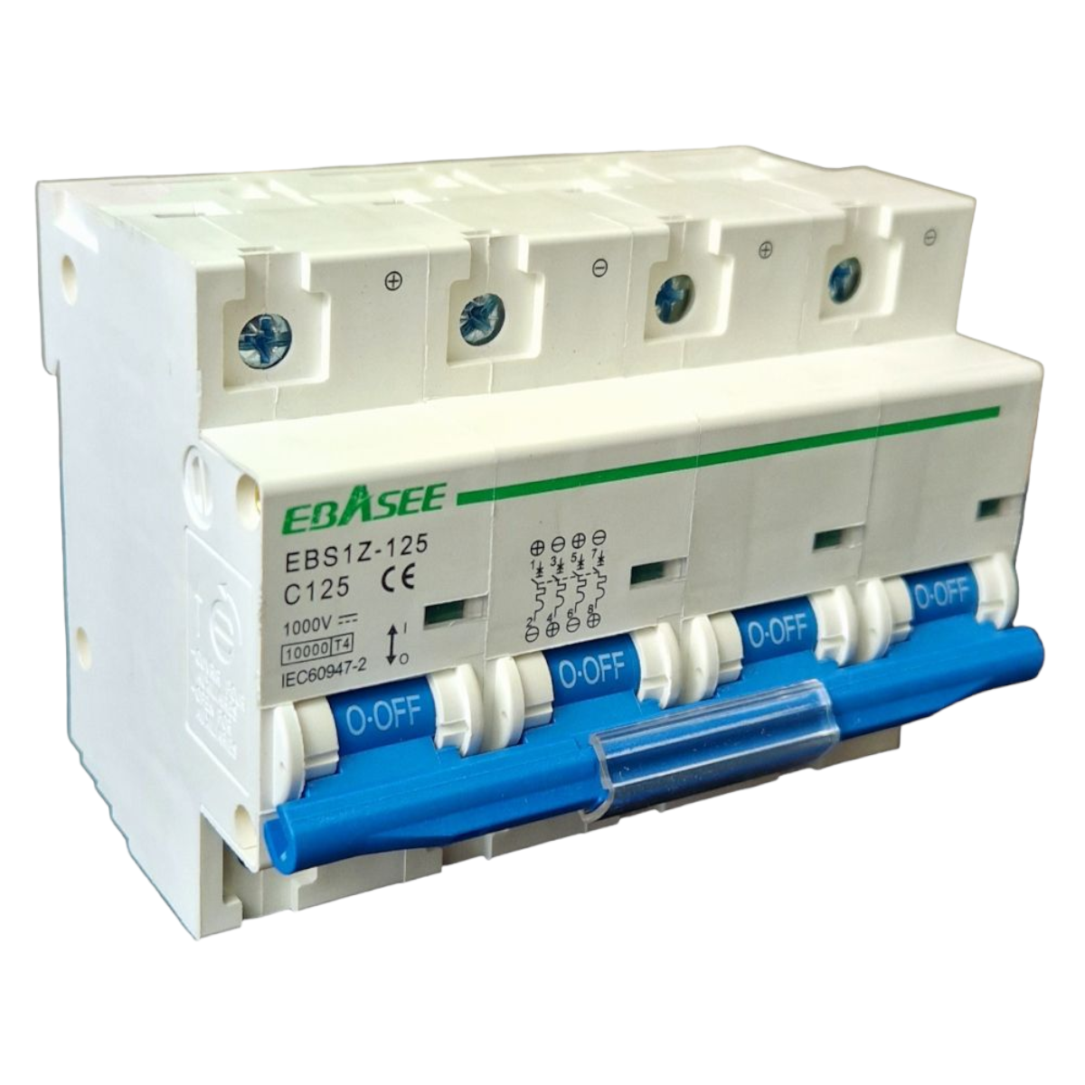 Siguranta automata tip intreruptor 4P, 125A 1000V, EBS1Z-125, Ebasee