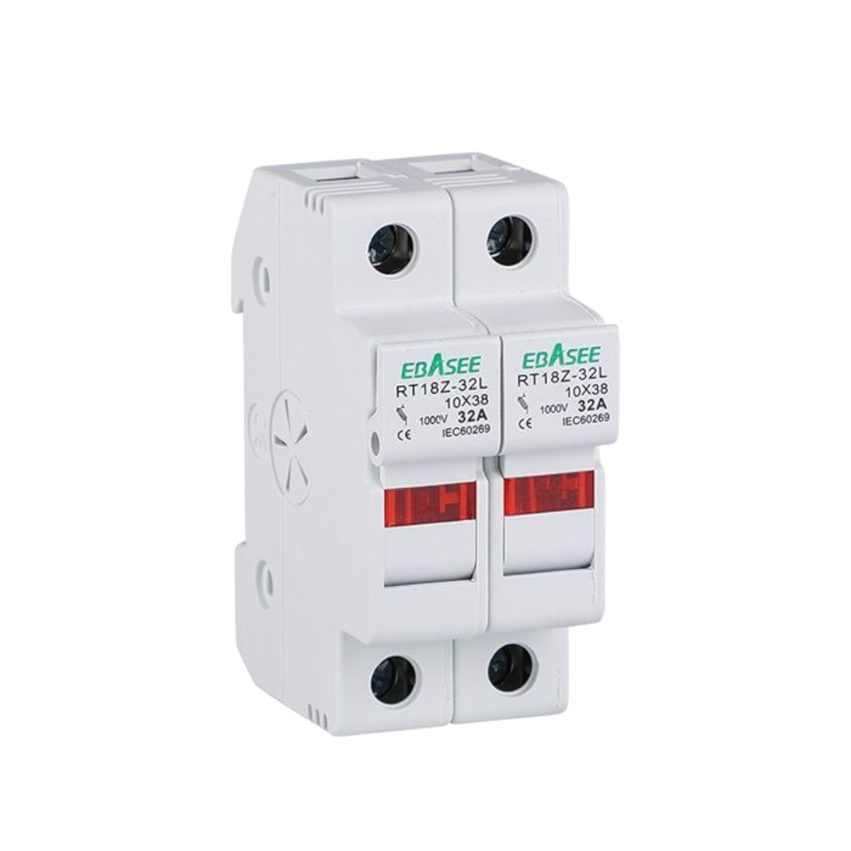 Soclu sigurante fuzibile 10x38mm, 2P, 32A, RT18Z-32 Ebasee