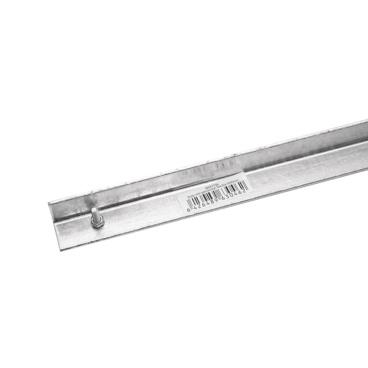 Tarus, electrod impamantare galvanizat 30x30x1000mm cu surub si piulita pentru gard electric Breckner Germany – imagine 4