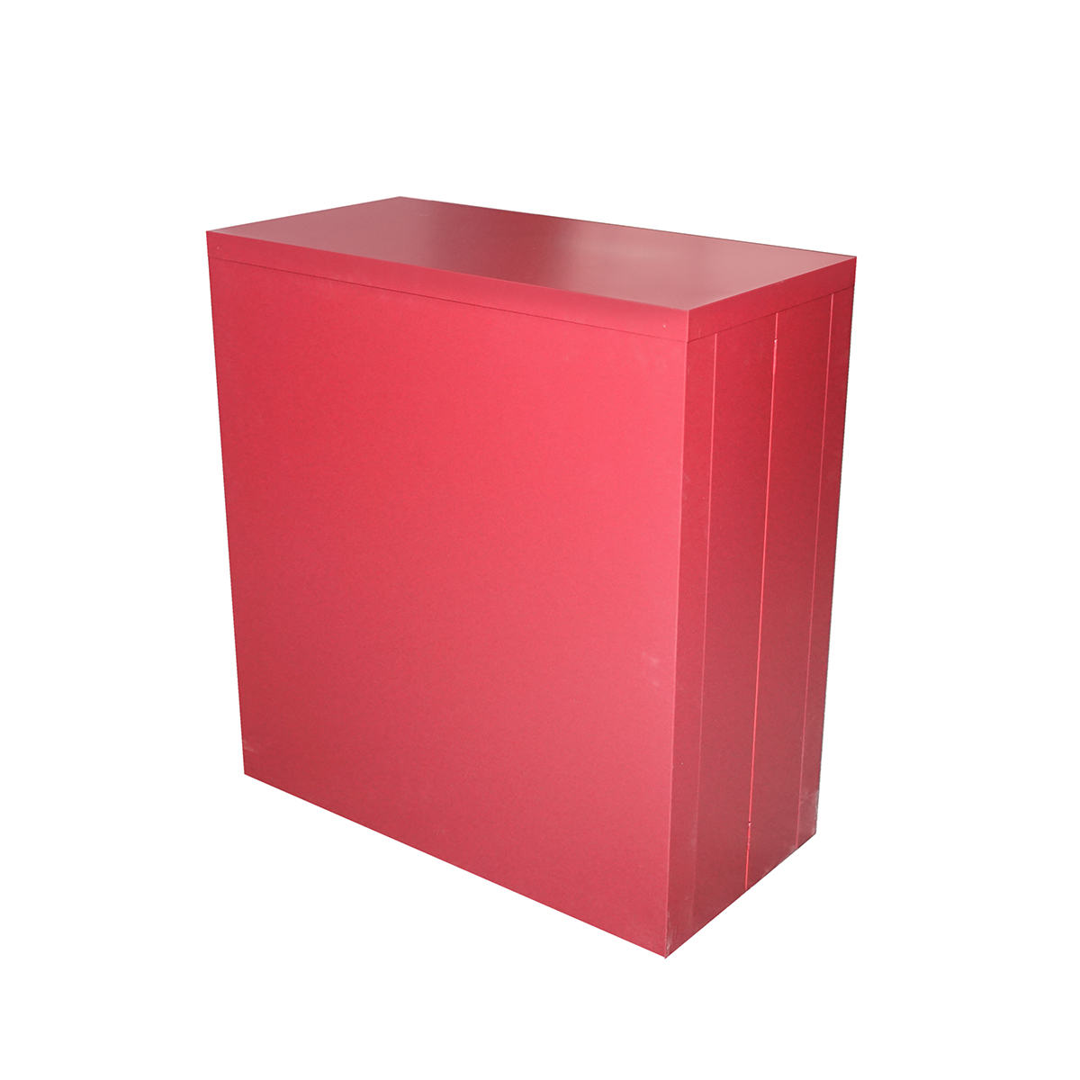 Dulap metalic rosu cu o polita si 2 usi securizate 750x750x350mm – imagine 2