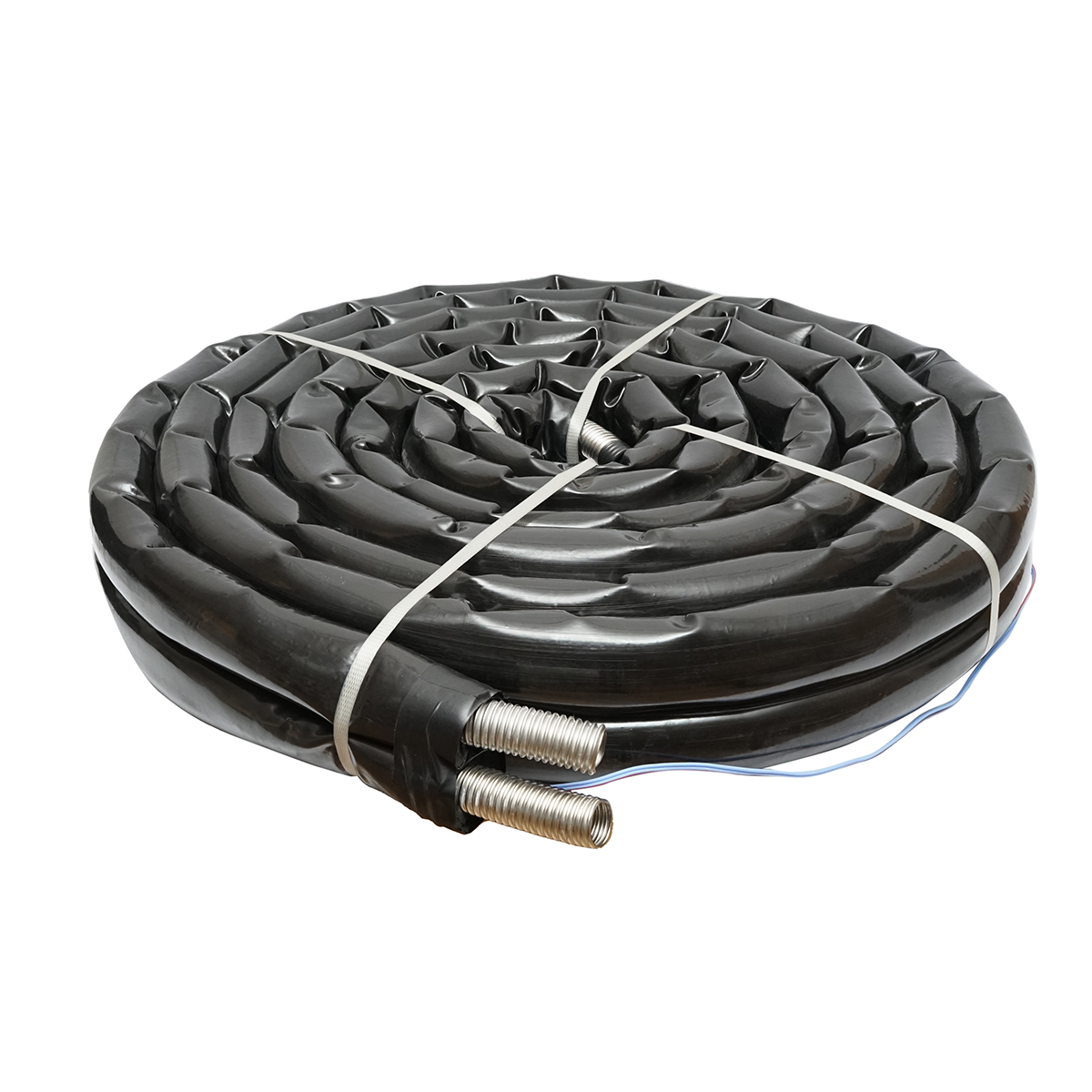 Teava 10m dubla din inox DN25-1.1/4 gofrata, flexibil, izolat cu cablu pentru sonda temperatura pentru instalatii solare rezidentiale