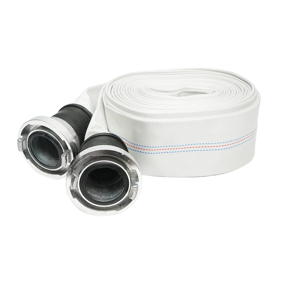Furtun irigatii/pomp. din PVC 3 toll, lungime 20m cu racorduri aluminu, max 10bar, panzat Breckner Germany