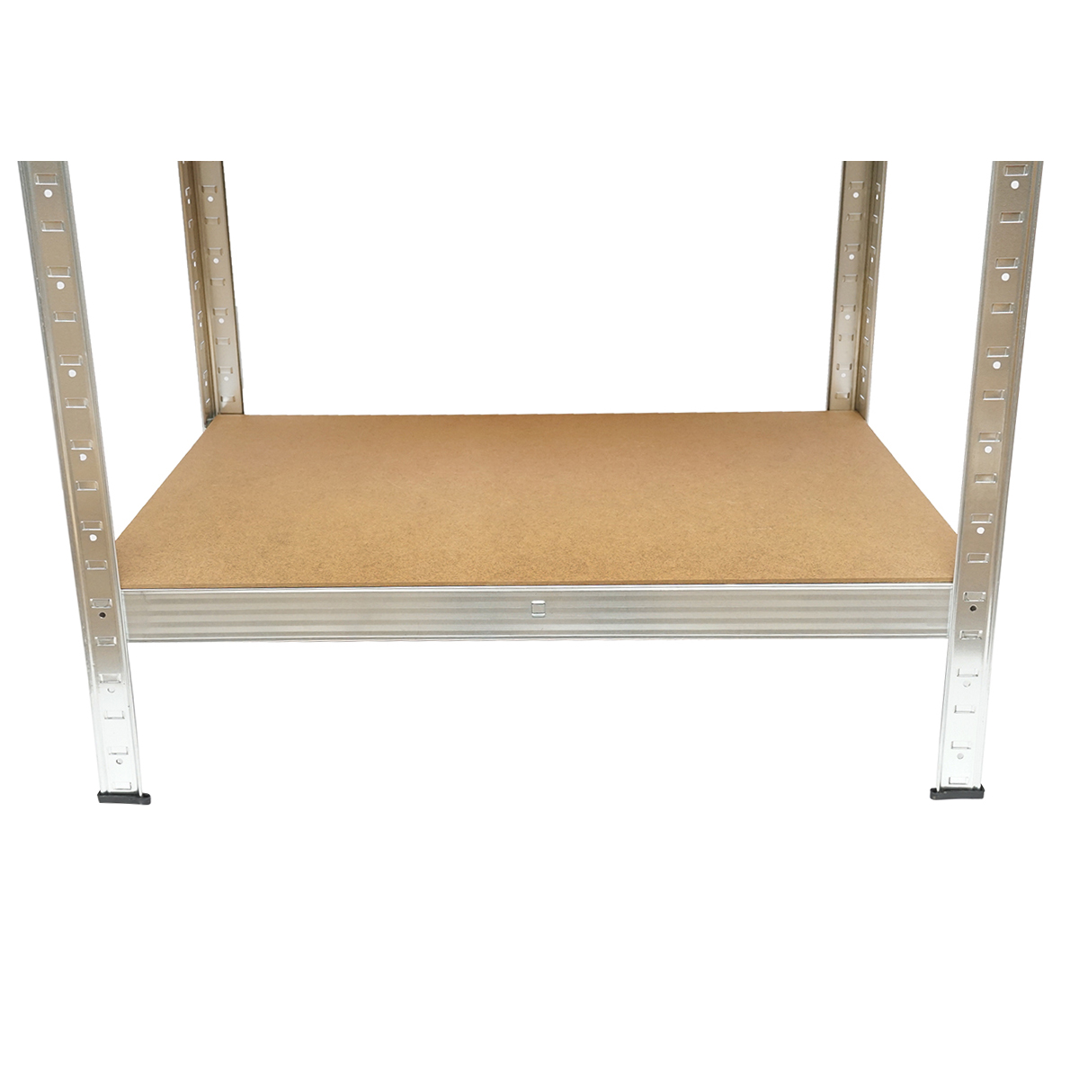 Raft metalic cu 4 polite MDF, 144x70x40cm, 50kg/polita, montaj fara suruburi Breckner Germany – imagine 4