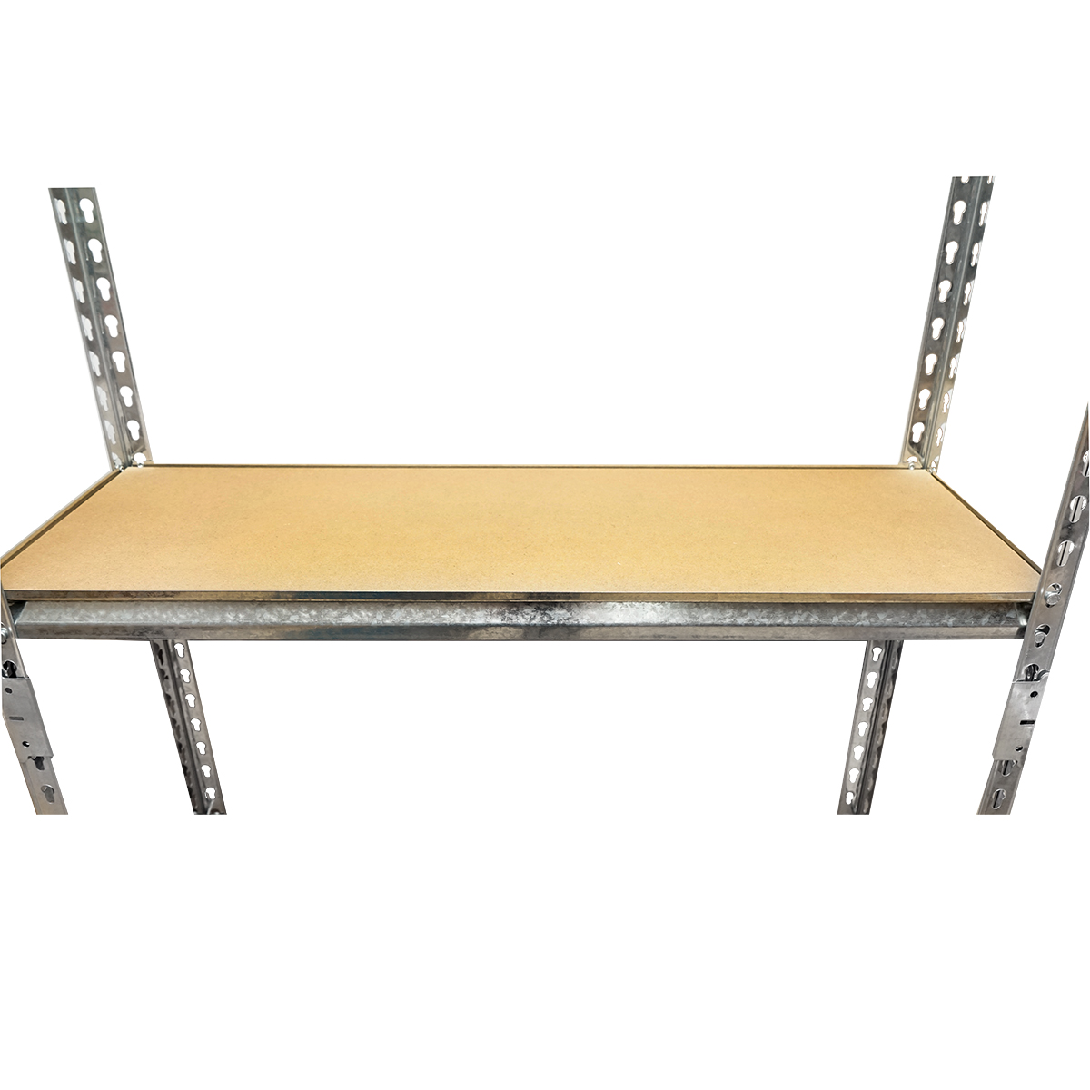 Raft metalic cu 5 polite MDF, 180x90x30cm, 120kg/polita, montaj fara suruburi Breckner Germany – imagine 4