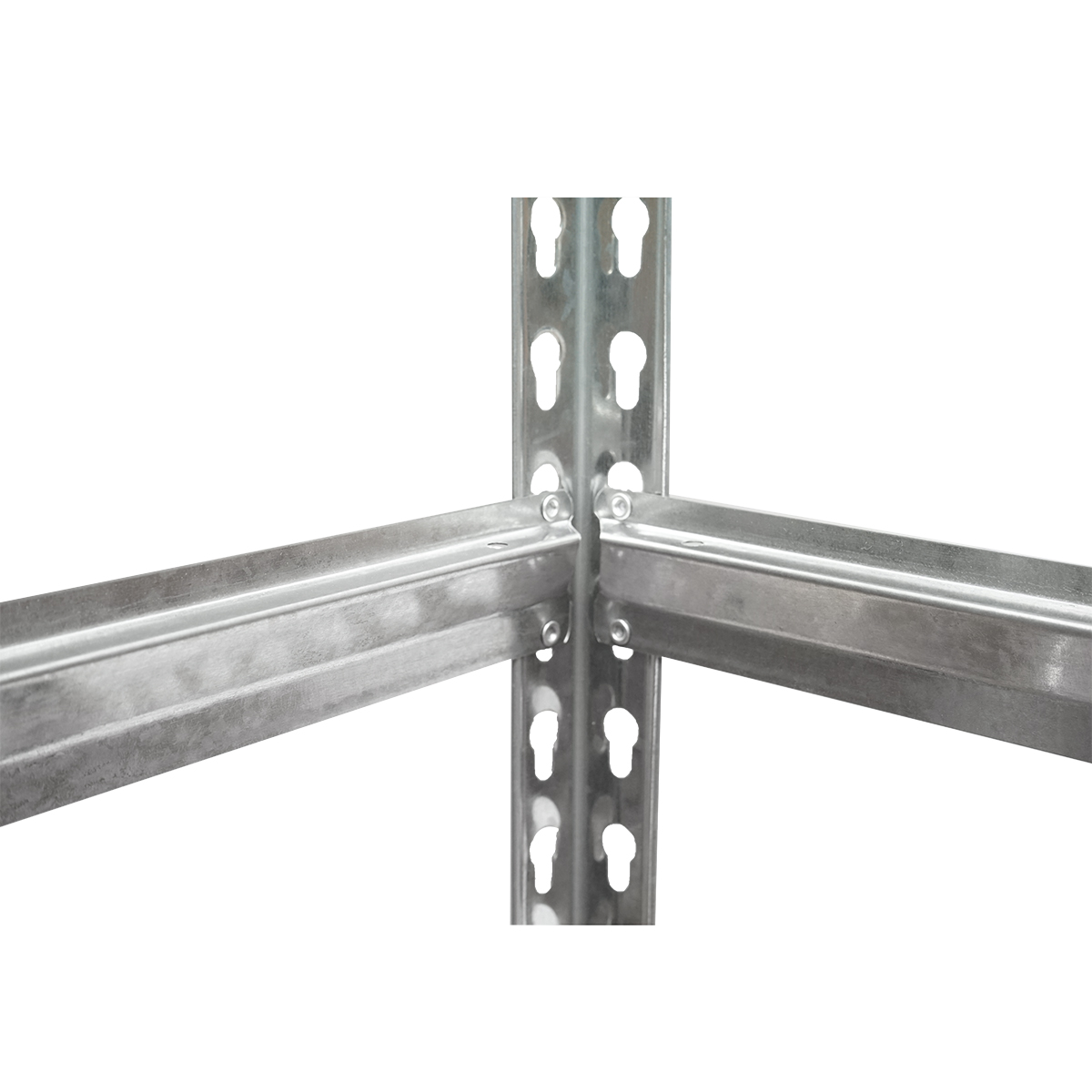 Raft metalic cu 5 polite MDF, 180x90x30cm, 120kg/polita, montaj fara suruburi Breckner Germany – imagine 5