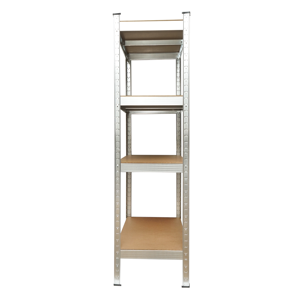 Raft metalic cu 4 polite MDF, 144x60x30cm, 50kg/polita, montaj fara suruburi Breckner Germany – imagine 3
