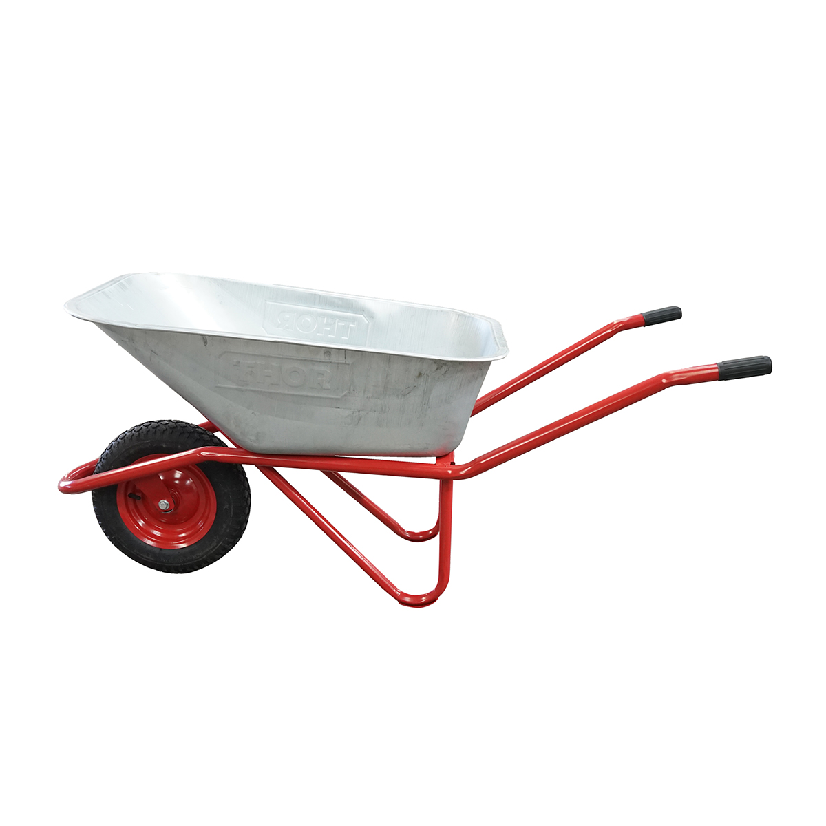 Roaba metalica 80L cu roata pneumatica 350/8 si cuva galvanizata 880x600x270mm Thor – imagine 4