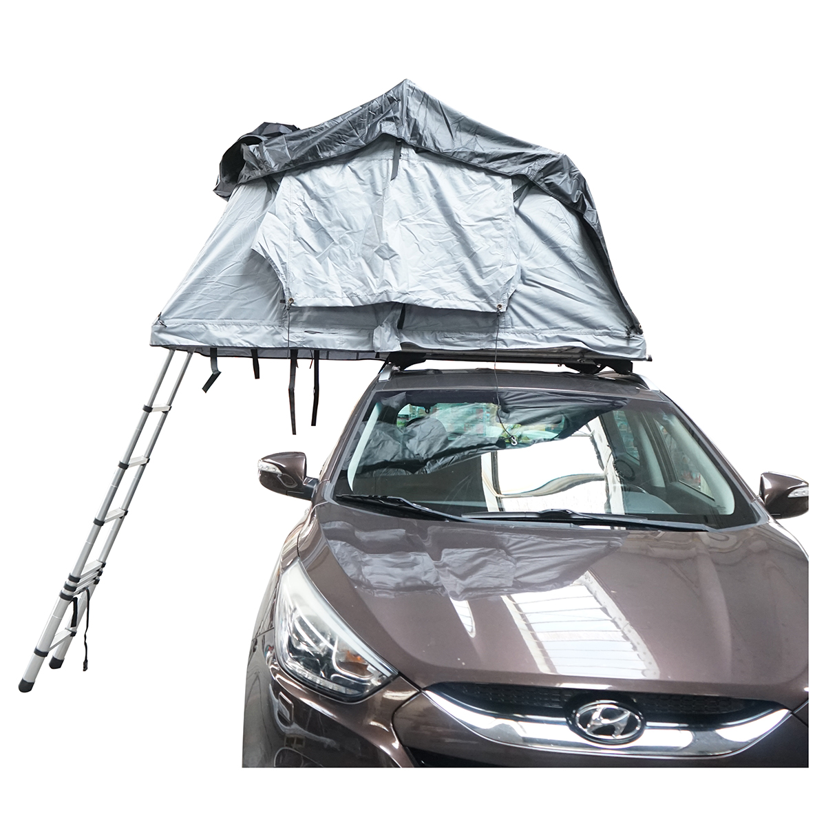 Cort auto impermeabil pentru 2 persoane, prindere pe plafon cu plaforma si scara – imagine 4
