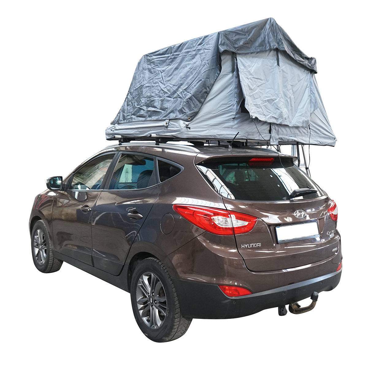 Cort auto impermeabil pentru 2 persoane, prindere pe plafon cu plaforma si scara – imagine 4