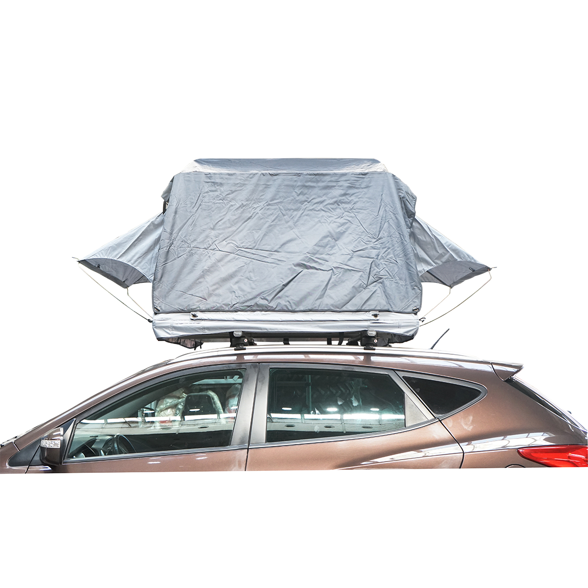 Cort auto impermeabil pentru 2 persoane, prindere pe plafon cu extensie, plaforma si scara – imagine 4