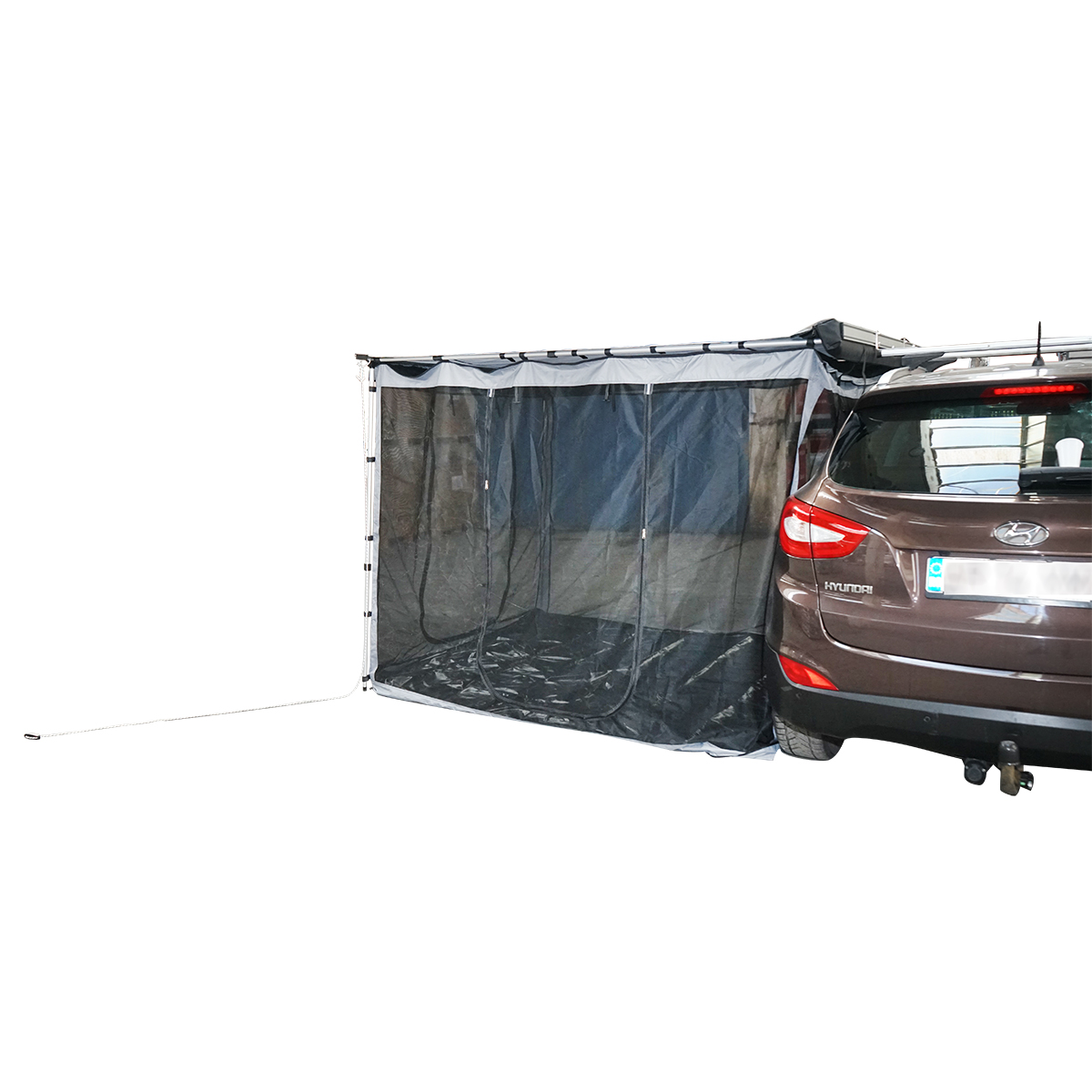 Cort umbrar lateral auto 200x250cm, marchiza, pliabil cu prindere pe plafon	si plasa anti insecte – imagine 4