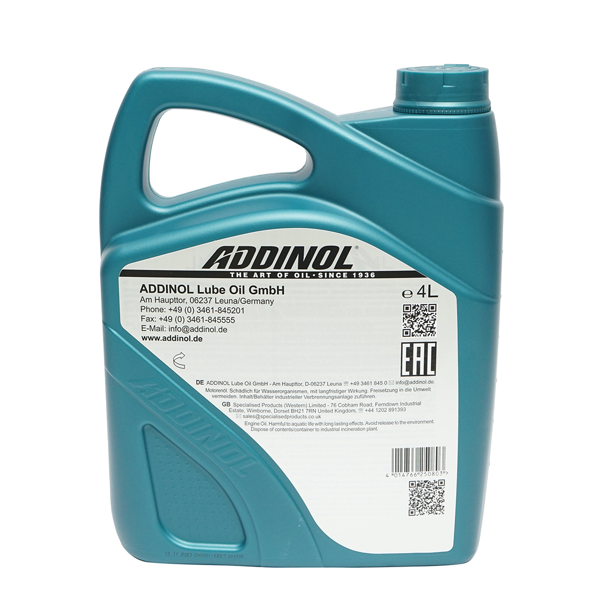 Ulei 4L Longlife MD1548 15W40 Addinol pentru motoare diesel – imagine 2