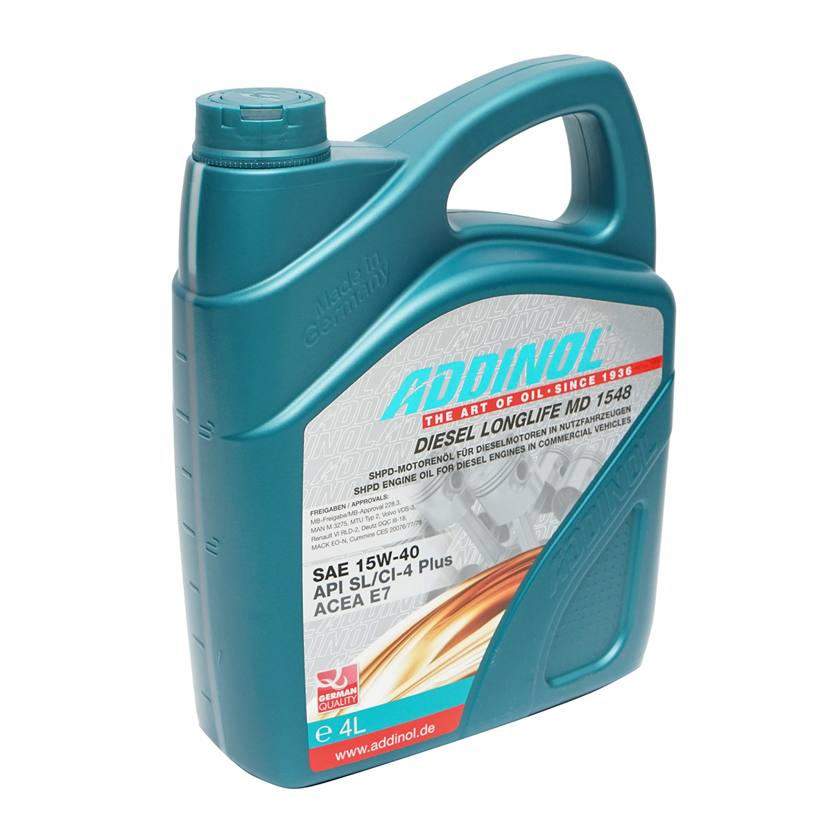 Ulei 4L Longlife MD1548 15W40 Addinol pentru motoare diesel – imagine 3