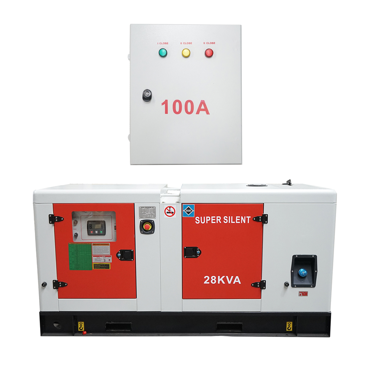 Generator electric trifazat 28KVA, 230/400V cu motor diesel Ricardo N4100DS-30KW si ATS 100A
