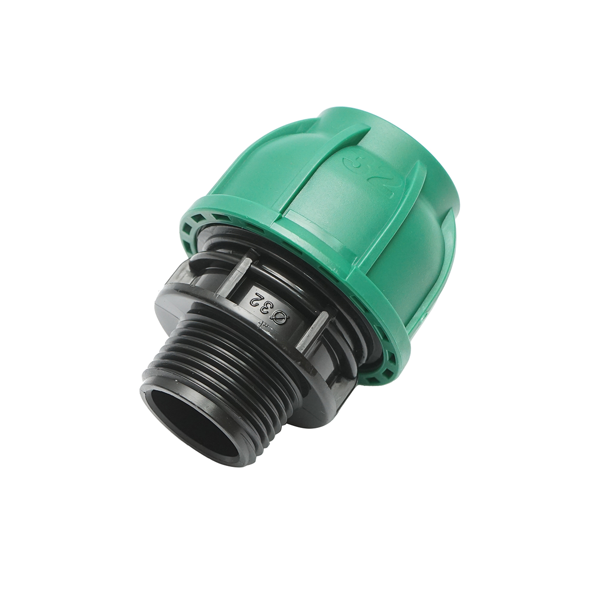 Racord compresiune cu filet exterior D32mmx1 toll, PN10 Bar pentru sisteme de irigatii – imagine 2