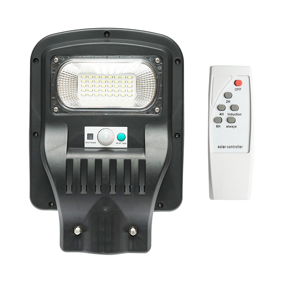 Lampa solara LED iluminat stradal 50W, 6500K, IP65 cu panou solar, senzor de miscare si telecomanda Breckner Germany