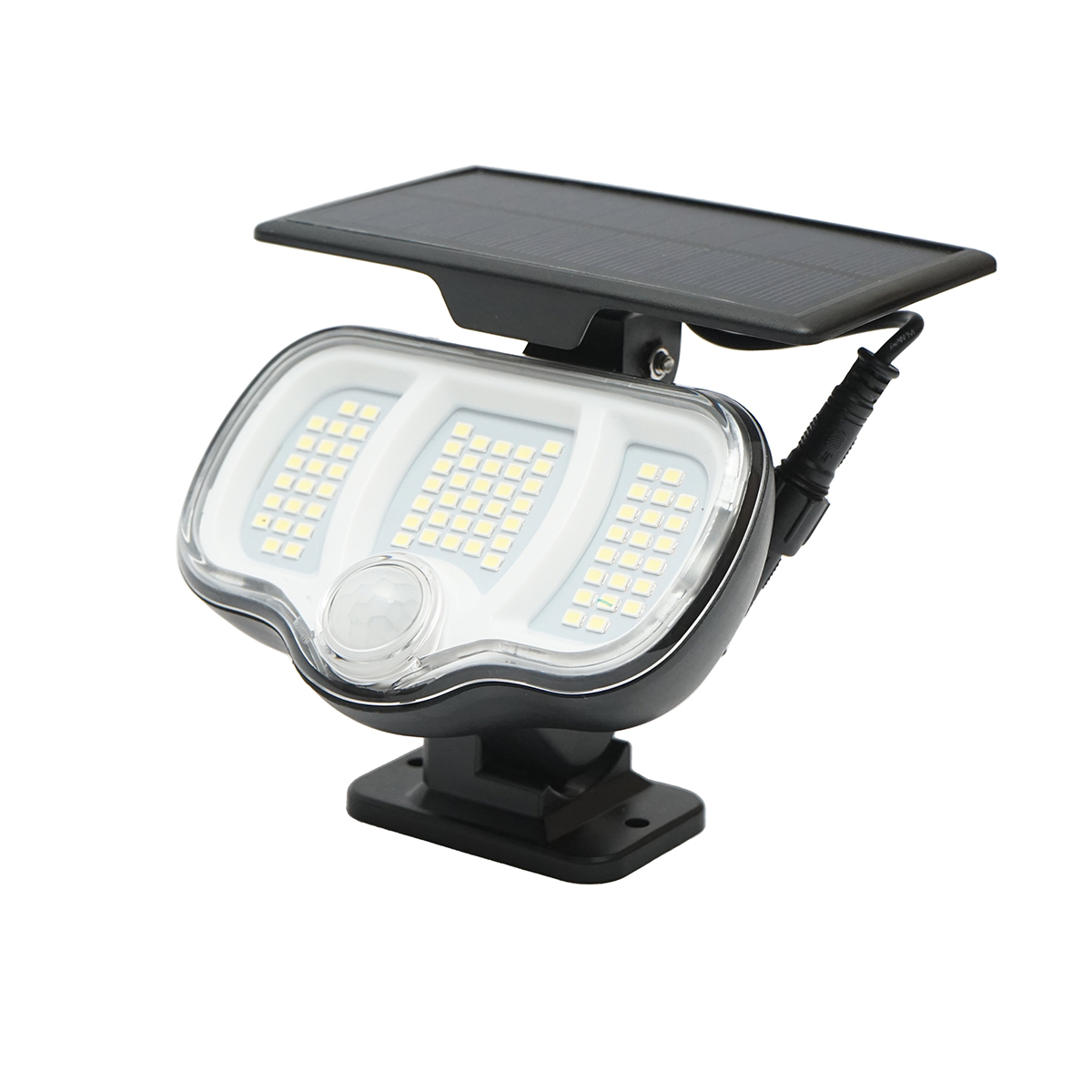Lampa solara LED cu panou 0.8W de perete, baterie 3.7V, 1200mAh si senzor de miscare Breckner Germany