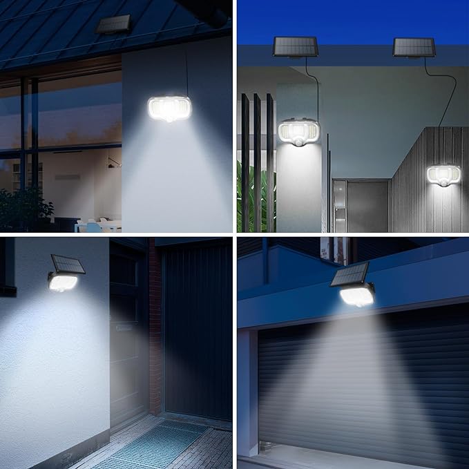 Lampa solara LED cu panou 0.8W de perete, baterie 3.7V, 1200mAh si senzor de miscare Breckner Germany – imagine 6