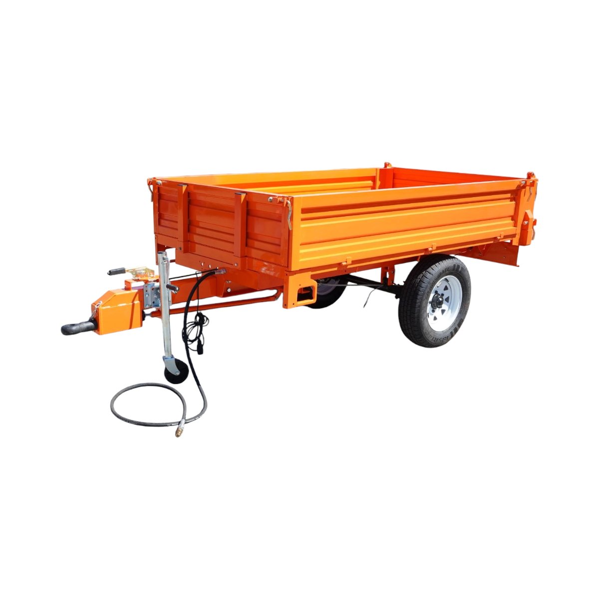 Remorca 1.5T basculabila cu instalatie electrica o singura osie si anvelope 185R14C