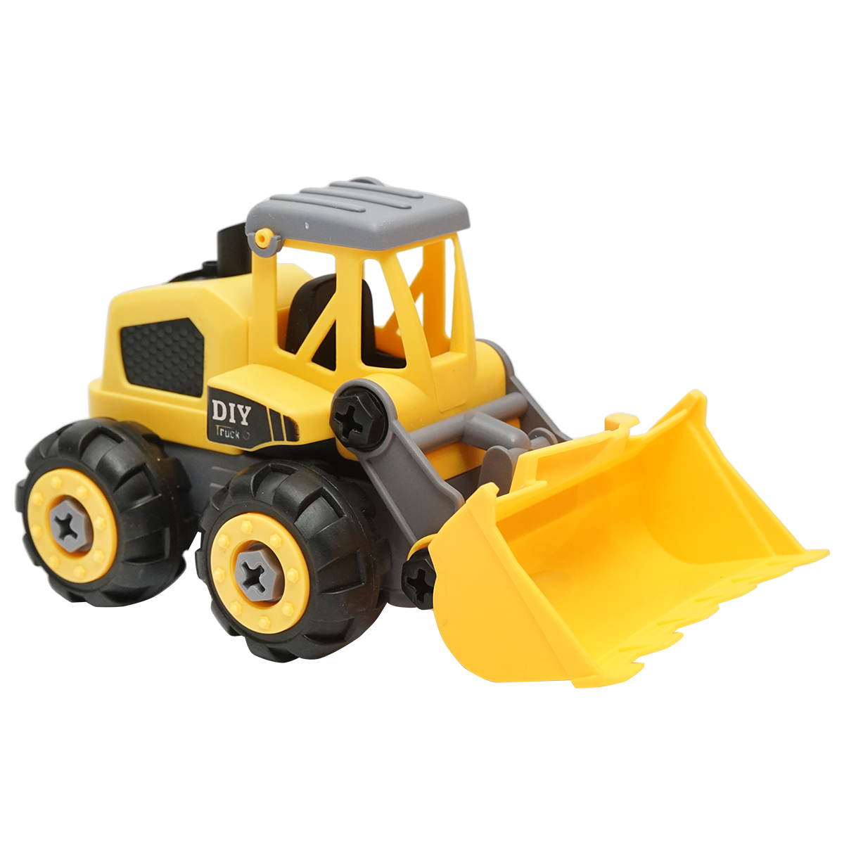 Jucarie buldozer galben tip Montessori copii +3 ani – imagine 4