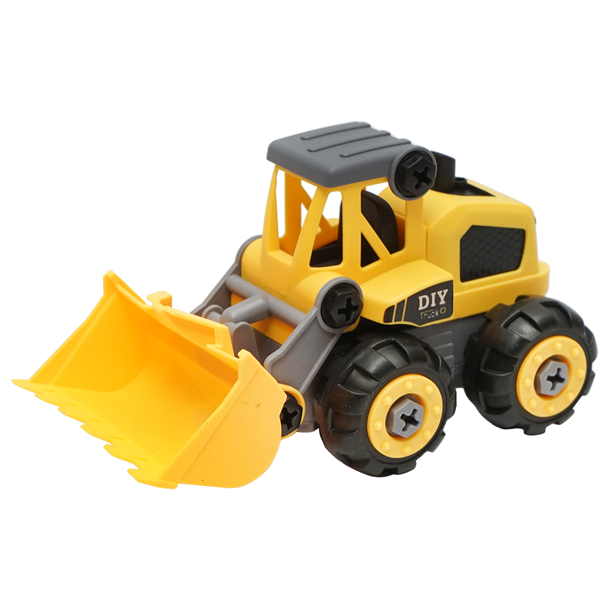Jucarie buldozer galben tip Montessori copii +3 ani – imagine 5