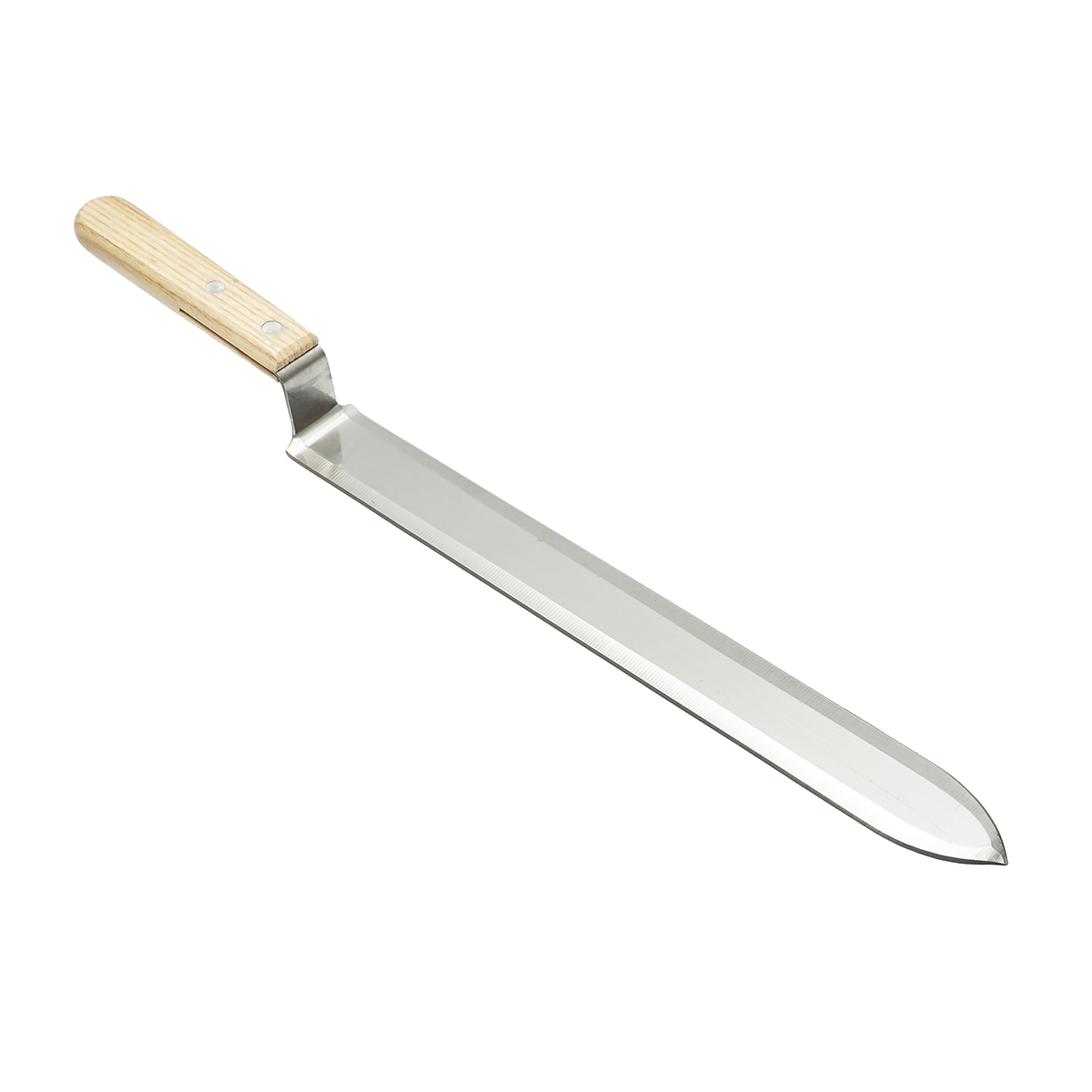 Cutit aplicol din inox lama dreapta si maner din lemn 400mm – imagine 2