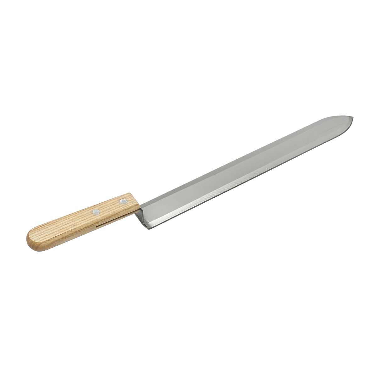 Cutit aplicol din inox lama dreapta si maner din lemn 400mm – imagine 3