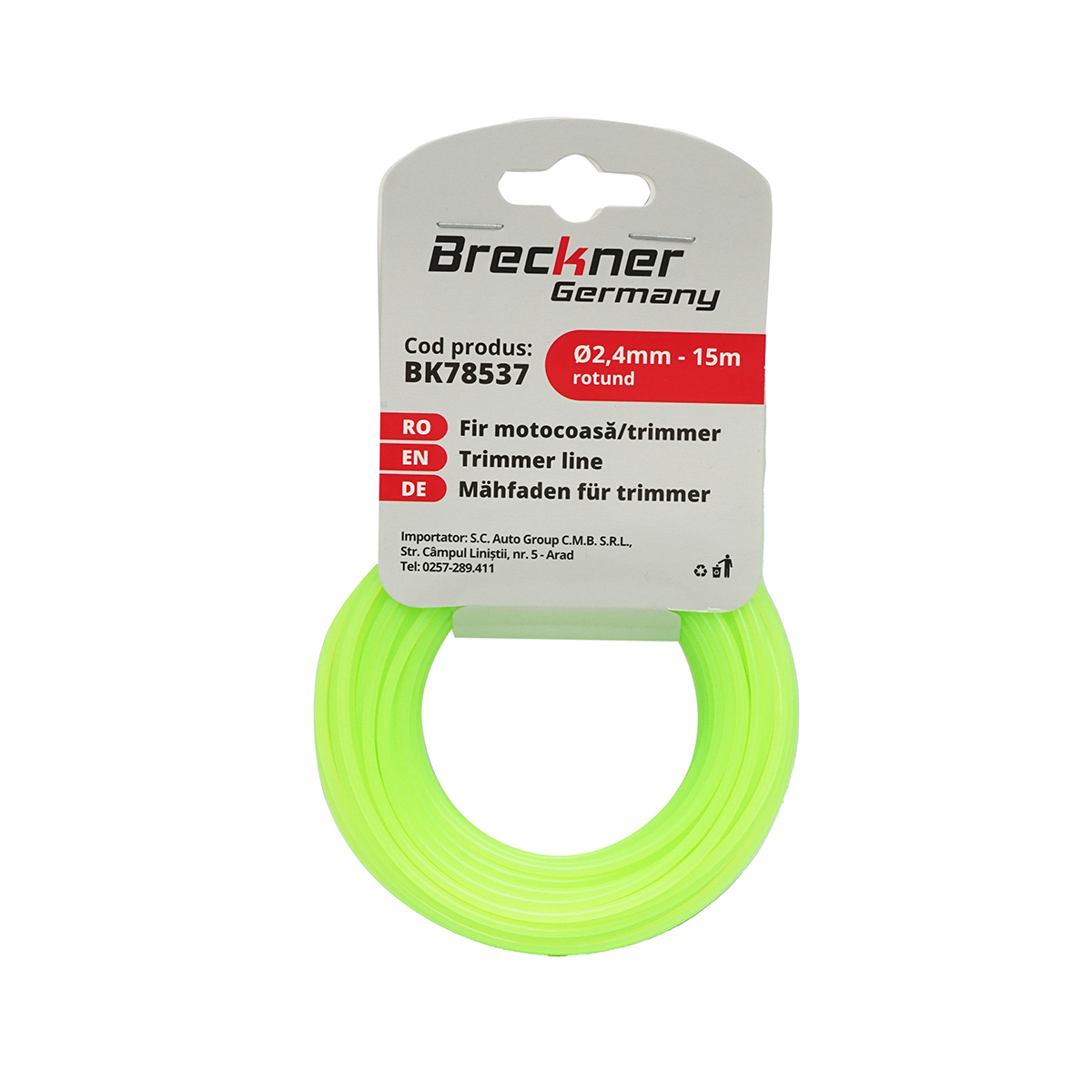 Fir rotund pentru motocoasa 2.4mmx15m Breckner Germany