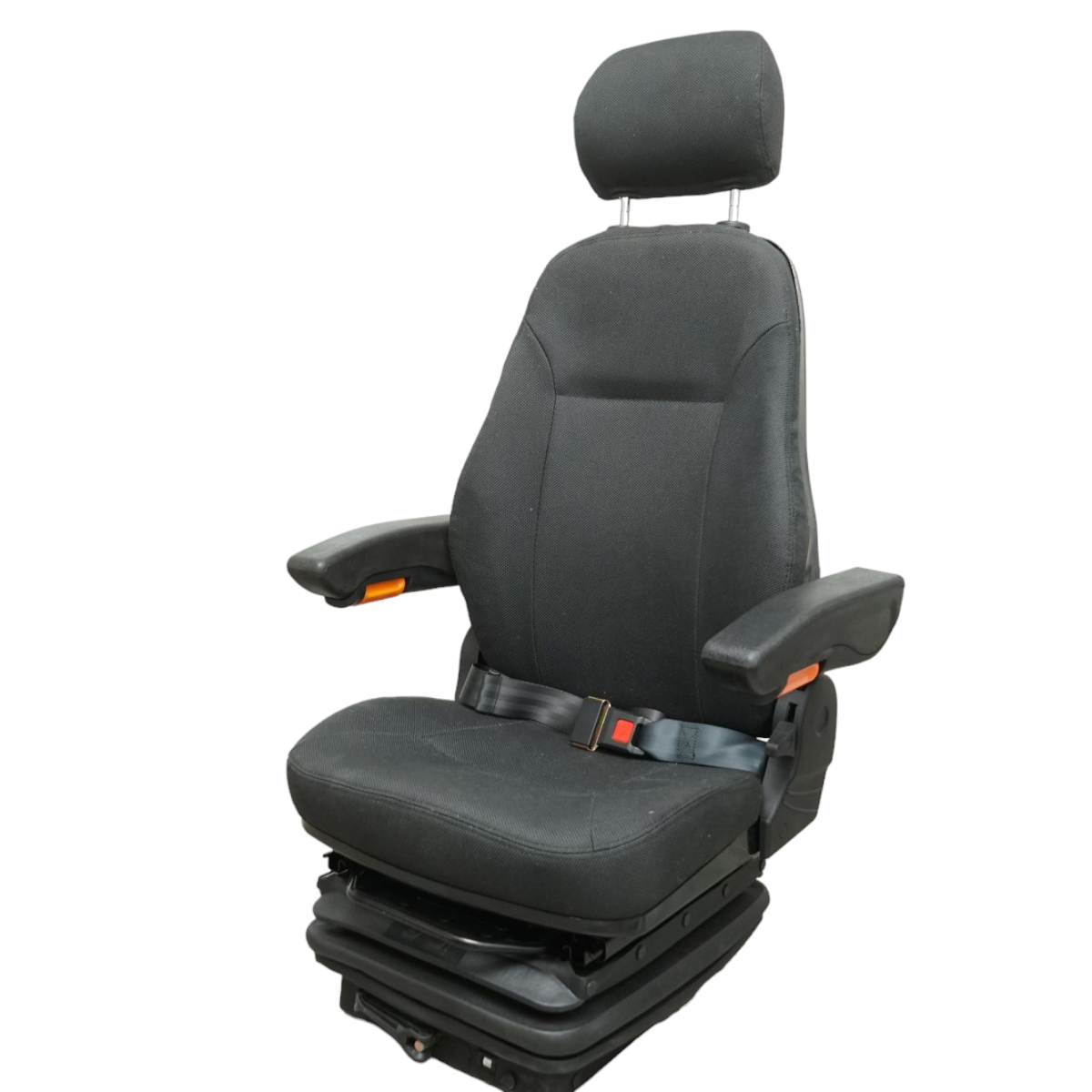 Scaun universal reglabil pe greutate 50-130Kg, cotiere si spatar rabatabil 50-90° pentru tractor, utilaje agricole, industriale, stivuitor 