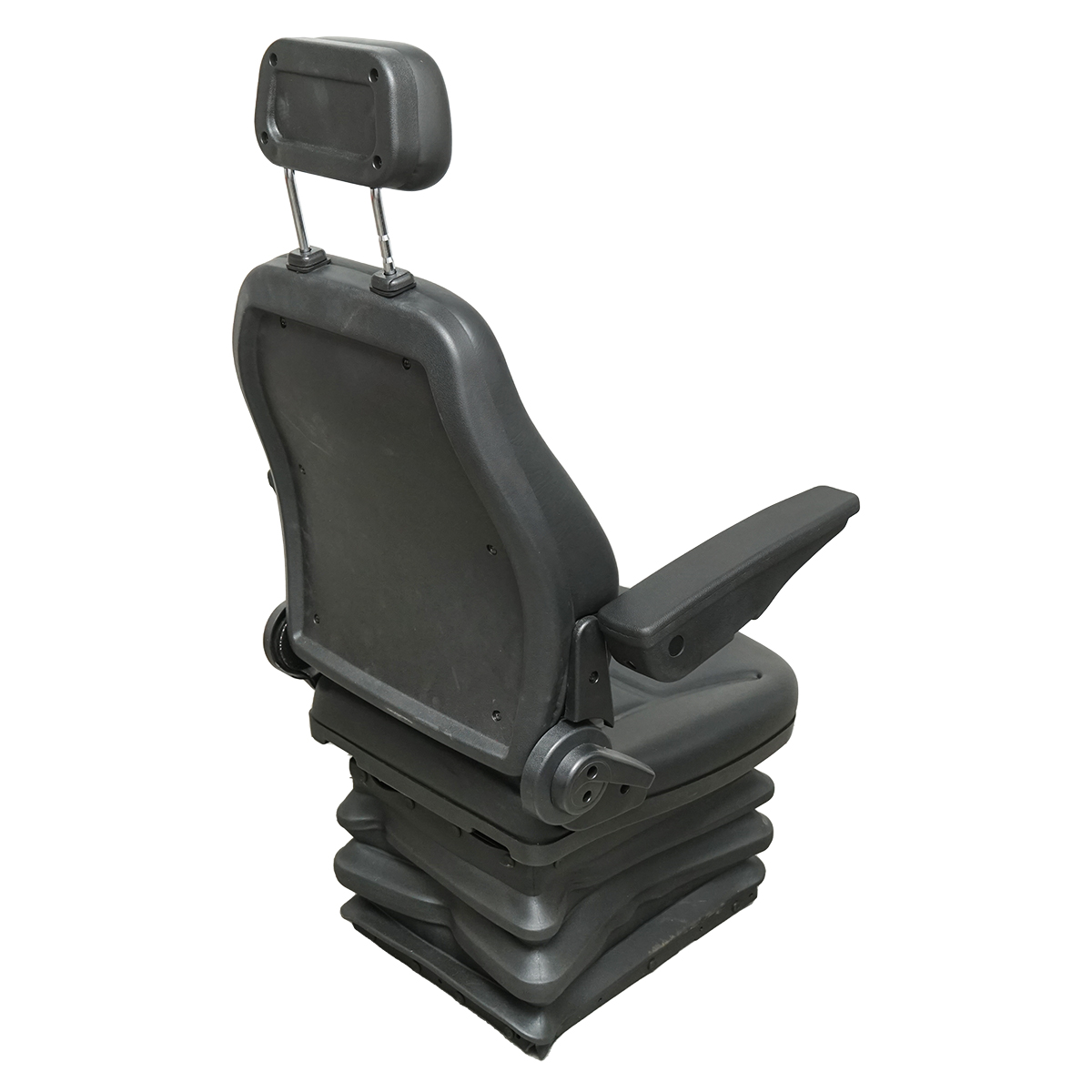 Scaun universal reglabil pe inaltime si greutate 40-120Kg, cotiere si spatar rabatabil 50-90° pentru tractor, utilaje agricole, industriale, stivuitor – imagine 4