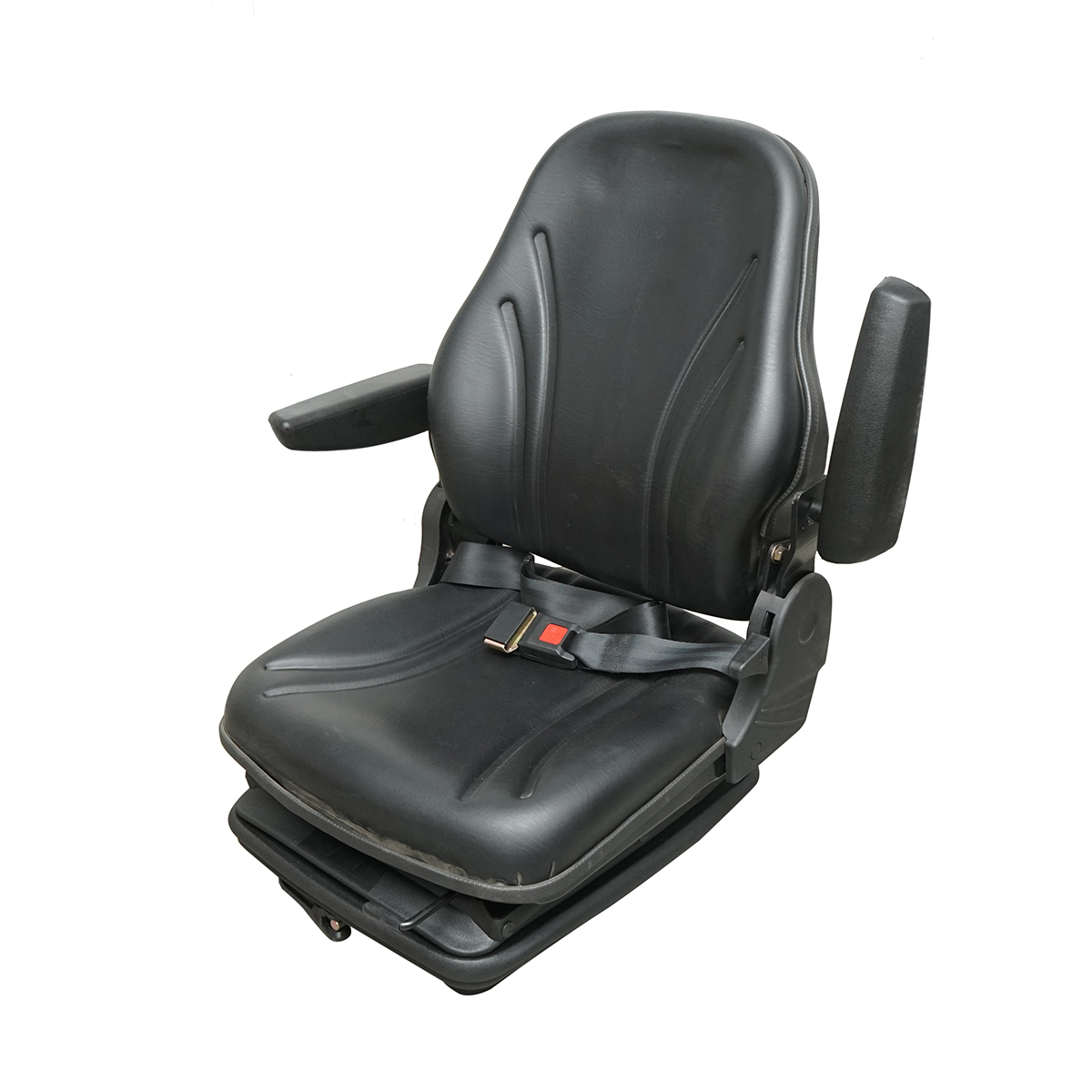 Scaun universal cu centura de siguranta si cotiere, suspensie mecanica pentru tractor si utilaje industriale, stivuitor