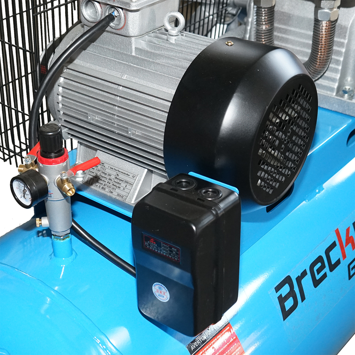 Compresor aer 380V, 270L putere 4kW/5.5CP presiune maxima 8 Bar, debit 600L/min Breckner Germany – imagine 7