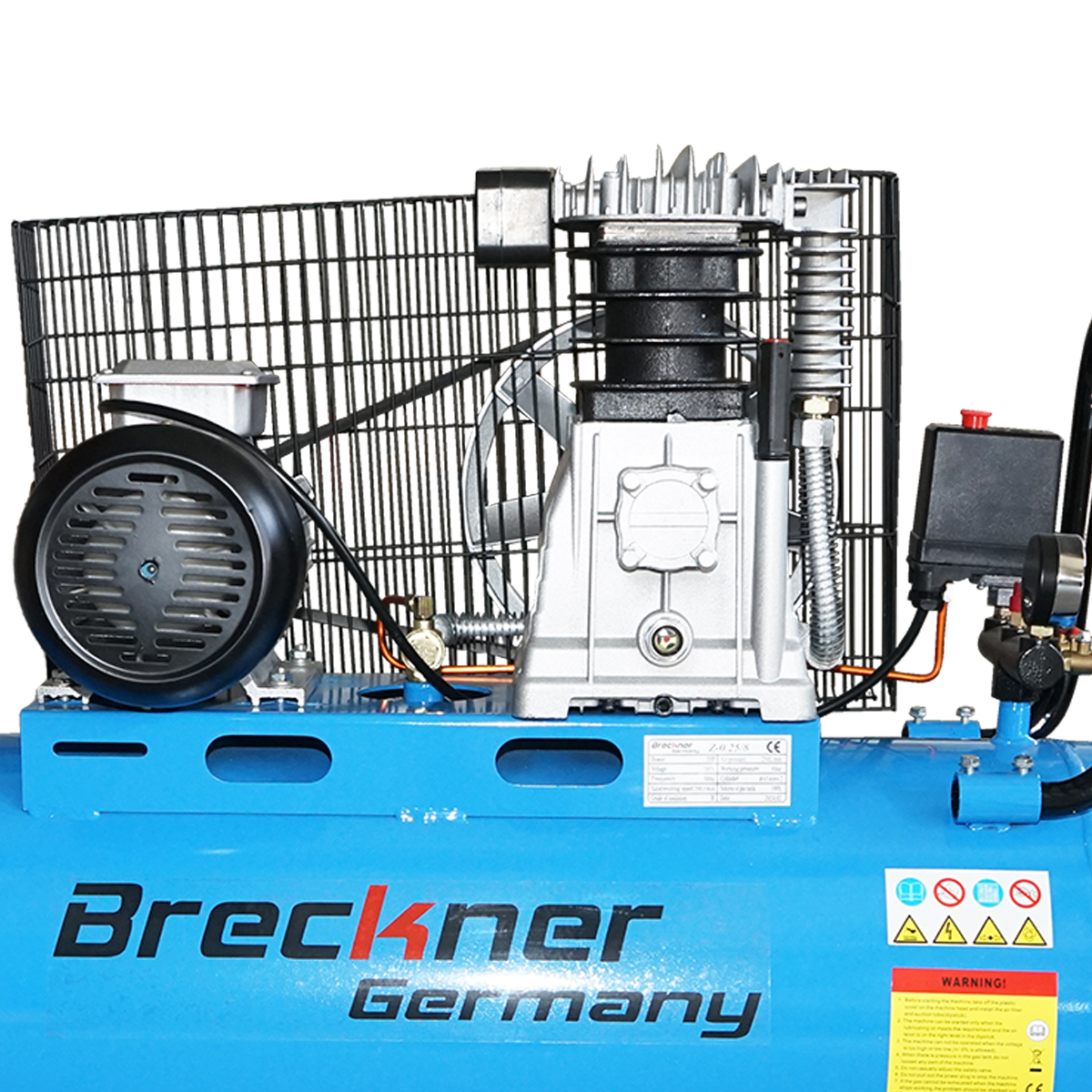 Compresor aer 220V, 100L putere 2.2kW/3CP presiune maxima 8 Bar, debit 250L/min Breckner Germany – imagine 6