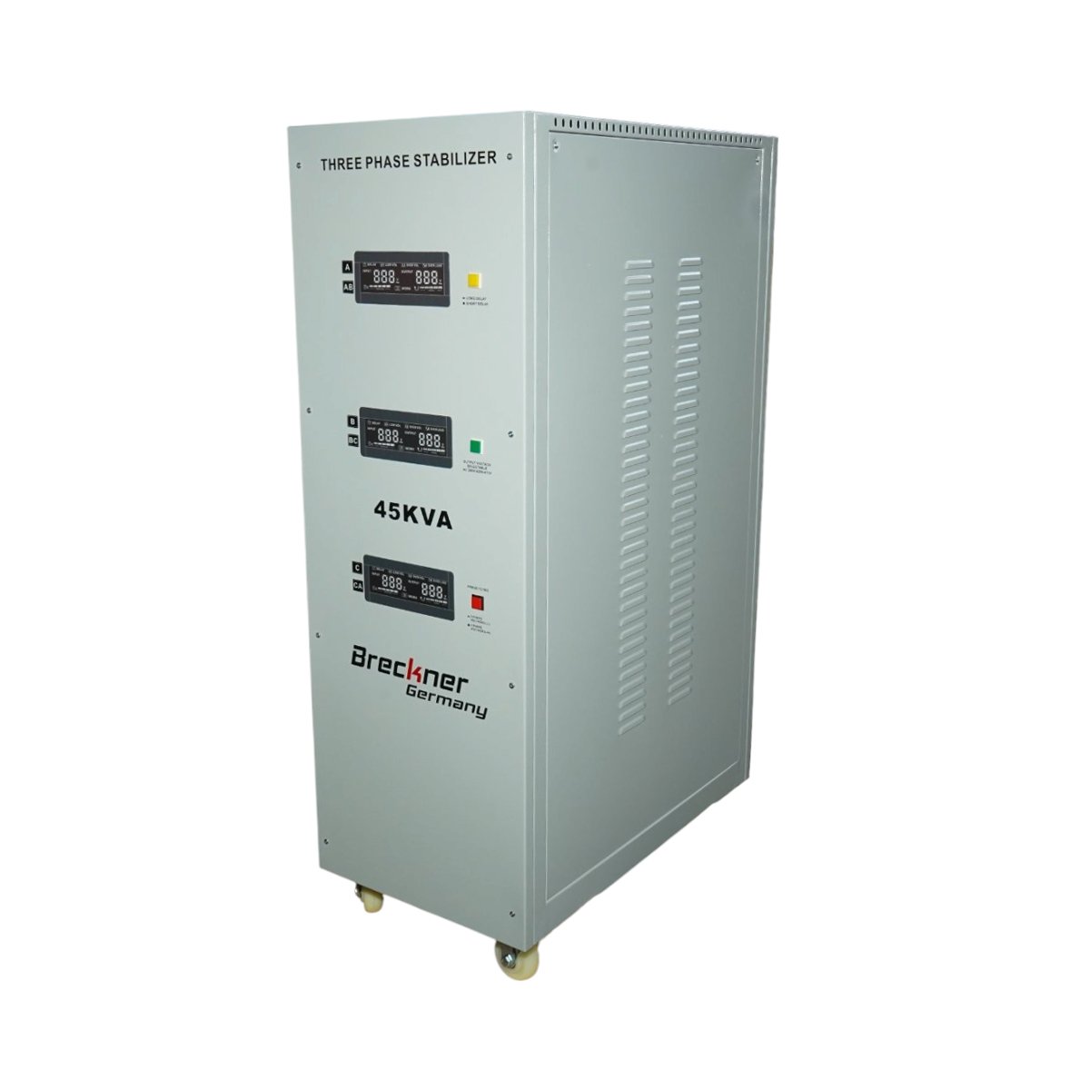 Stabilizator automat de tensiune 45KVA trifazat cu servomotor, bypass, afisaj LCD Breckner Germany – imagine 2