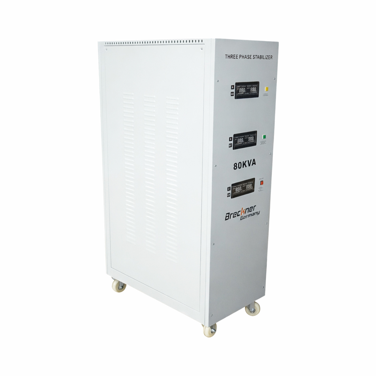 Stabilizator automat de tensiune 80KVA trifazat cu servomotor, bypass, afisaj LCD Breckner Germany – imagine 4