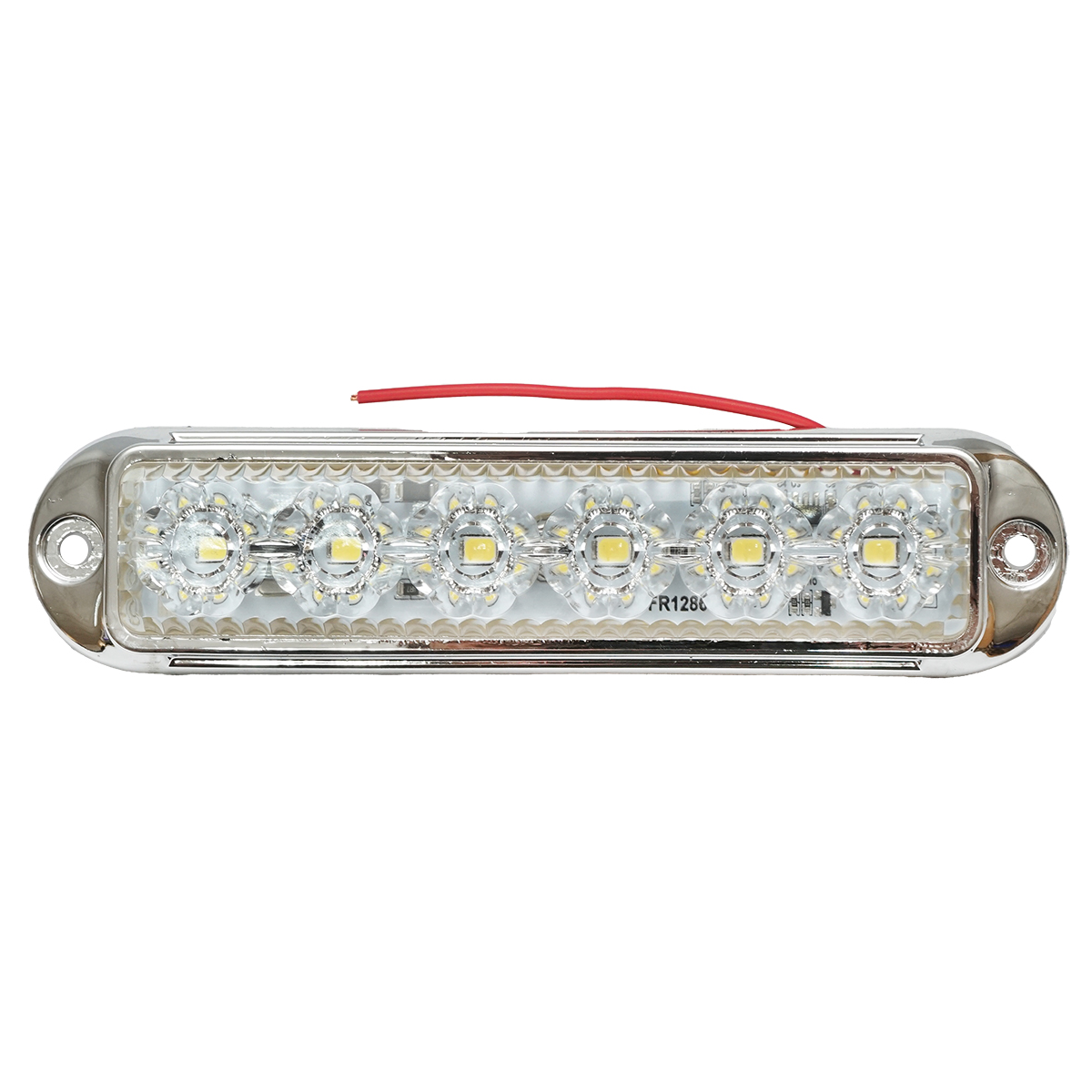 Lampa laterala gabarit slim alba cromata LED 12-24V, galbena FR1286CR Breckner Germany